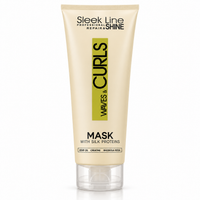 Stapiz Sleek Line Waves & Curls Mască de Păr cu Proteine din Mătase 250 ml, bucle definite fără frizz