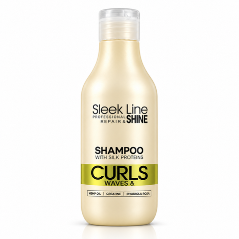Stapiz Sleek Line Waves & Curls Șampon cu Proteine din Mătase 300 ml, pentru păr creț și ondulat