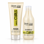 Set Stapiz Sleek Line Waves & Curls – Șampon 300 ml + Mască 250 ml cu proteine din mătase, pentru păr creț și ondulat