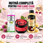 Set Eveline Păr + Corp – Șampon Burdock Therapy 400 ml + Mască Keratin 500 ml + Loțiune Black & White Vanilla 350 ml