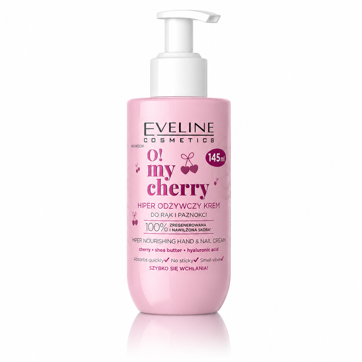 Eveline O! My Cherry Cremă Hiper-Hrănitoare pentru Mâini și Unghii 145 ml