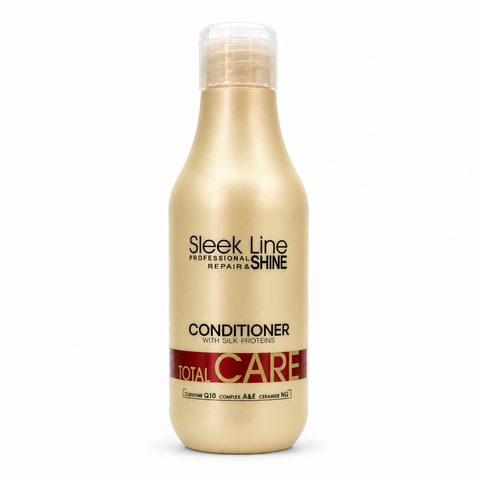 Eveline Sleek Line Total Care Balsam cu Proteine din Mătase, descâlcire și netezire pentru toate tipurile de păr