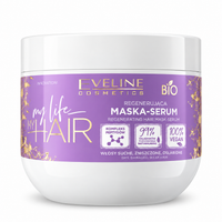 Eveline My Life My Hair Mască-Ser Regenerantă cu Peptide 300 ml, păr deteriorat cu porozitate mare