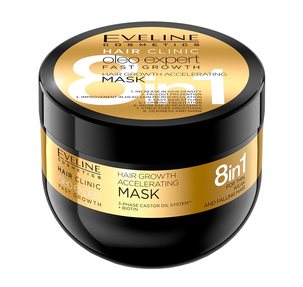 Eveline Oleo Expert Fast Growth Mască de Păr 8în1 500 ml