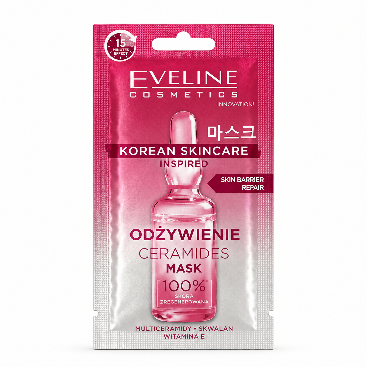 Eveline Korean Skincare Mască de Față cu Ceramide 8 ml, regenerarea barierei