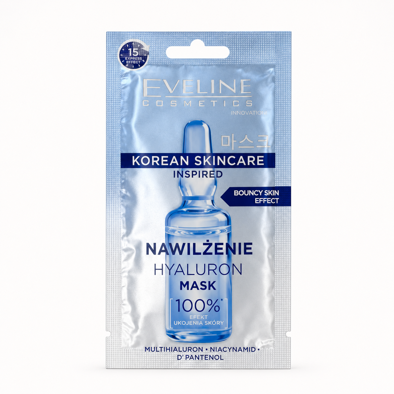 Eveline Korean Skincare Mască de Față cu Hialuron 8 ml, hidratare