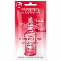 Eveline Korean Skincare Mască de Față cu Colagen 8 ml, fermitate și regenerare, efect în 15 minute