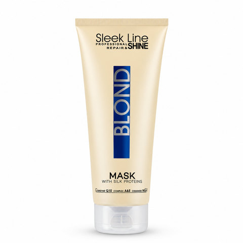 Eveline Sleek Line Blond Mască de Păr cu Proteine din Mătase 250 ml, păr blond și decolorat