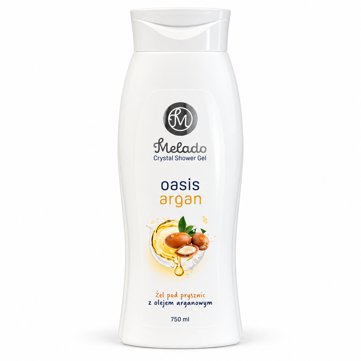 Melado Crystal Gel de Duș Oasis Argan 750 ml, cu Ulei de Argan, Piele Uscată