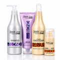 Set Eveline Sleek Line Violet Blond 4 produse – Șampon 1000 ml + Mască 250 ml + Balsam Bifazic Repair + Ser Silk, păr blond