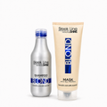 Set Eveline Sleek Line Blond – Șampon 300 ml + Mască 250 ml cu proteine din mătase, pentru păr blond și decolorat