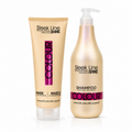 Set Eveline Sleek Line Colour – Șampon 1000 ml + Mască 250 ml cu proteine din mătase, pentru păr vopsit