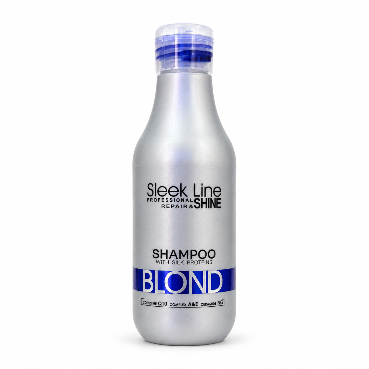 Eveline Sleek Line Blond Șampon cu Proteine din Mătase 300 ml, pentru păr blond și decolorat