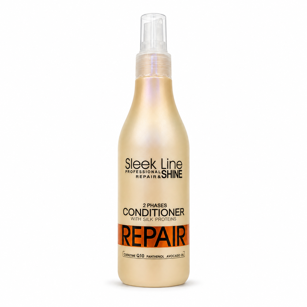 Eveline Sleek Line Repair Balsam Bifazic Spray fără Clătire 300 ml, descâlcire instant păr deteriorat