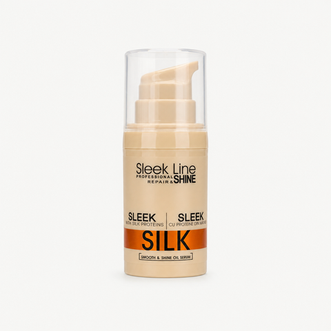 Eveline Sleek Line Silk Ser-Ulei cu Proteine din Mătase, pentru vârfuri netede și strălucire, fără clătire