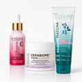 Set Eveline 3 pași – Unt Demachiant Cerabiome + Spumă Beauty Matcha 125 ml + Primer Unicorn 30 ml