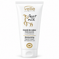 Vellie Goat Milk Cremă de Mâini Hidratantă cu Acid Hialuronic, Lapte de Capră, Mâini Uscate
