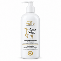 Vellie Goat Milk Șampon Antimătreață Revitalizant cu Extract de Salcie și Complex de Vitamine B, Lapte de Capră